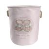 Girly Cartoon Bear Laundry Basket - Large Capacity, Foldable Storage Bin for Clothes & Plush Toys