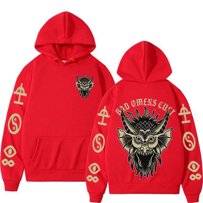 

Рок-гурт Bad Omens Нові графічні толстовки M червоний