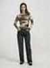 Women's Sexy Leopard Print Mesh Slim-Fit Bodysuit Top for Autumn/Winter