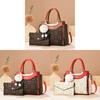 Urban Minimalist Tote Bag Pu Material With Print Contrast Color For Daily Use