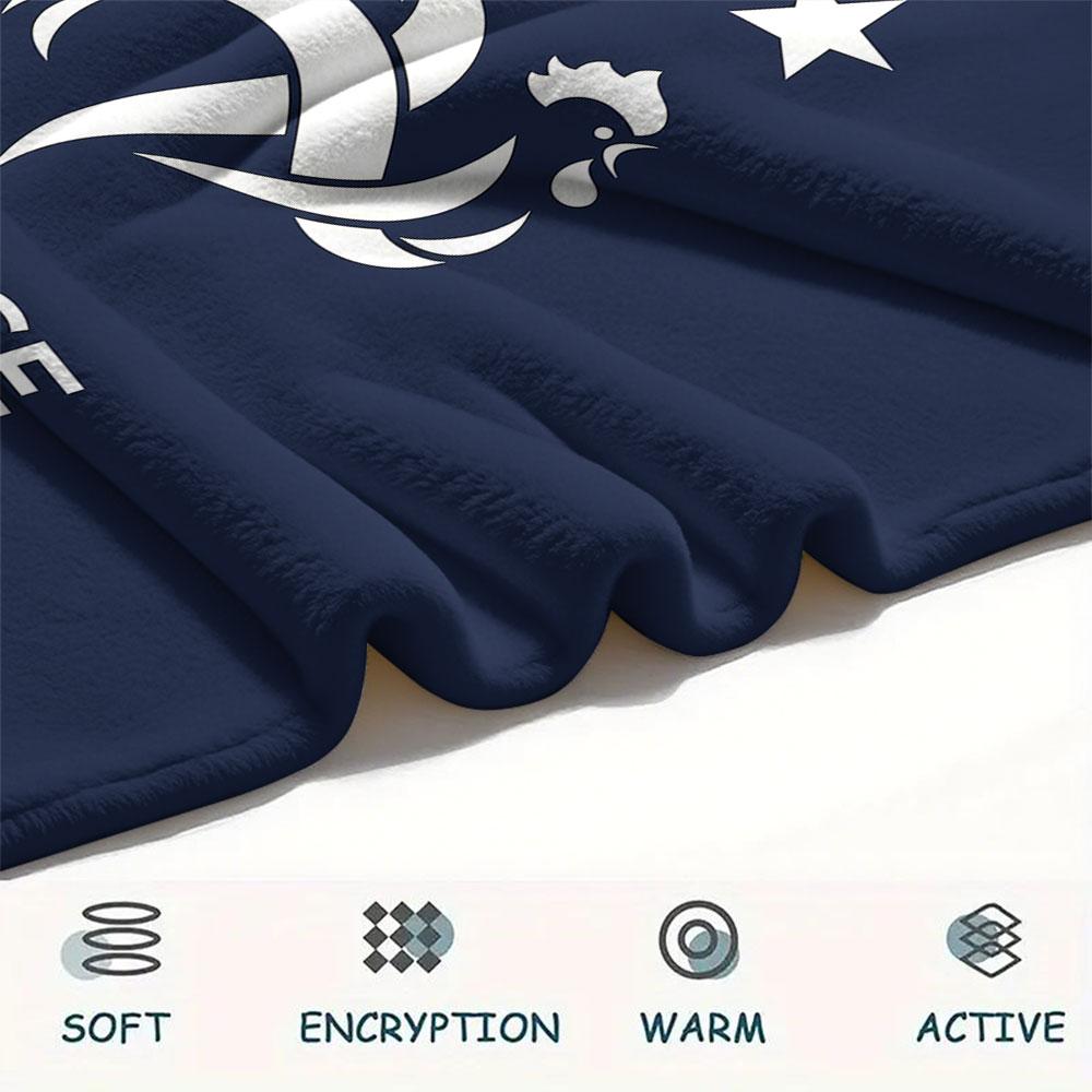 1PC France National Football Team Patterned Flannel Blanket Suitable For All Seasons for Home Decor Warmth and Comfort Gifts Holiday Present