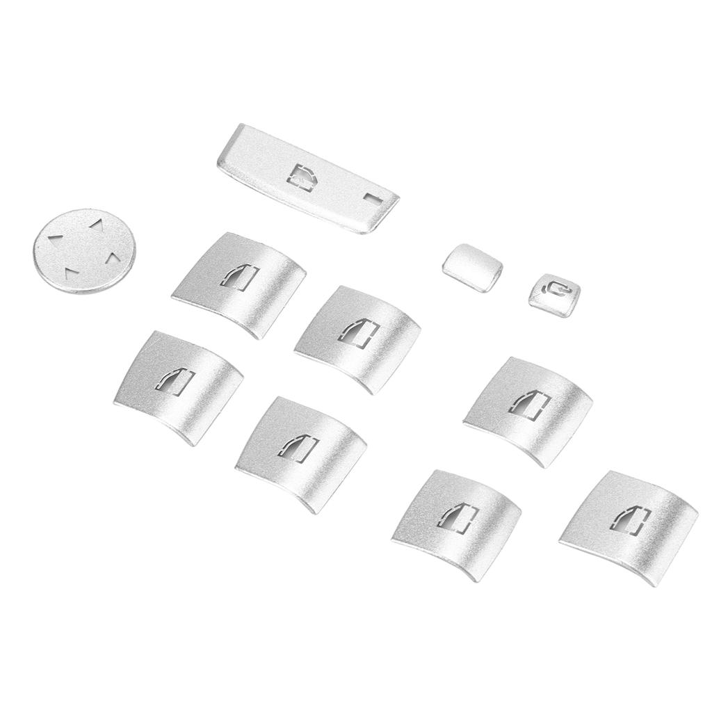 11PCS Glass Lift Button Sticker Door Armrest Panel Decal Replacement for 3 4 Serise F30 F32 2013‑2019