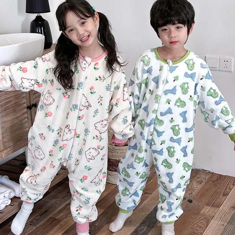 Cartoon Flannel Fleece Children Baby Warm Winter Clothes Toddler Clothing for Girls Boys Kids 1-6T