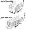 Plastic Expandable Storage Box Large Capacity with Dividers Adjustable Drawer Organizer Transparent Makeup Storage Container