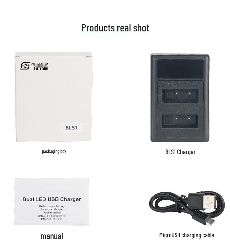 Ladegerät für Olympus EPL5, E-PL6, EPL7, EPM2, EP3/1, EM10 - Modelle BLS1/BLS5 Kompatibel
