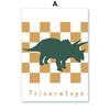 Tyrannosaurus Rex Triceratops Jurazeit Poster und Drucke Dinosaurier Wandkunst Leinwandmalerei Bilder Baby Kinderzimmer Dekor
