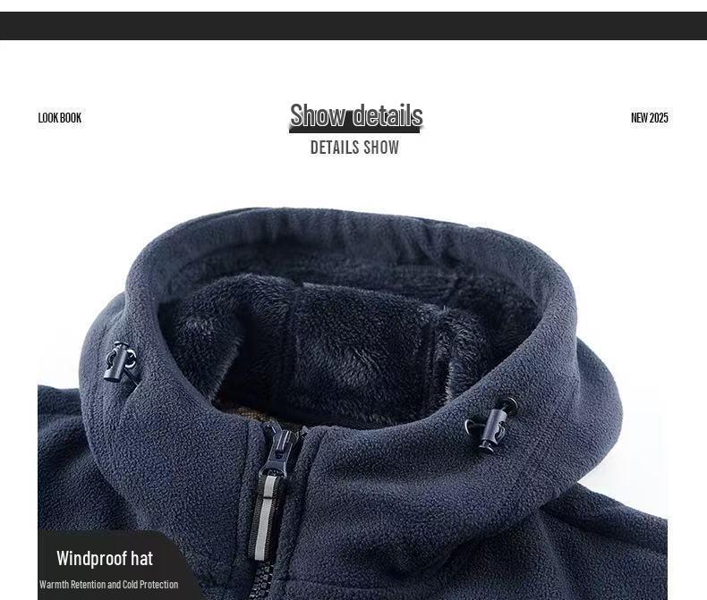 Plus Size Men's Fleece Jacket: Youthful Sports Style for Middle-Aged & Elderly Couples, Warm Norway Design