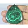 151Cts. Natural Green Malachite Pear Cabochon Loose Gemstone 43X51X05 MM B-398