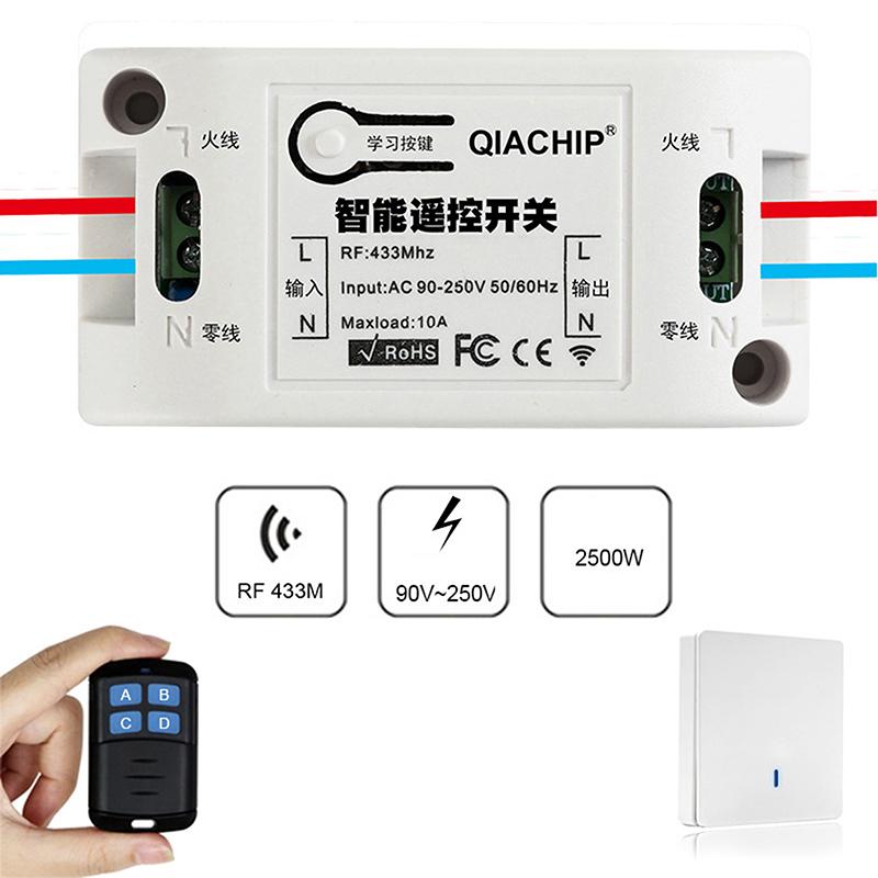 Wireless Wall Switch Panel Transmitter Safety Switch Relay Ac Light Lamp