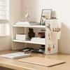 1pcs Desktop storage rack, perforated board, desk bookshelf, office workstation, multi-layer storage rack