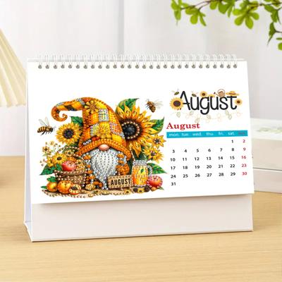 2026 DIY Desk Calendar Desktop Diamond Art Calendar Standing Monthly Calendar Planner for Home Office School Teachers New Year Gifts
