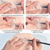 Reusable Brow Shaping Ruler - Acrylic Eyebrow Drawing Stencil Card with Measuring Scale for Symmetric Eyebrow Makeup