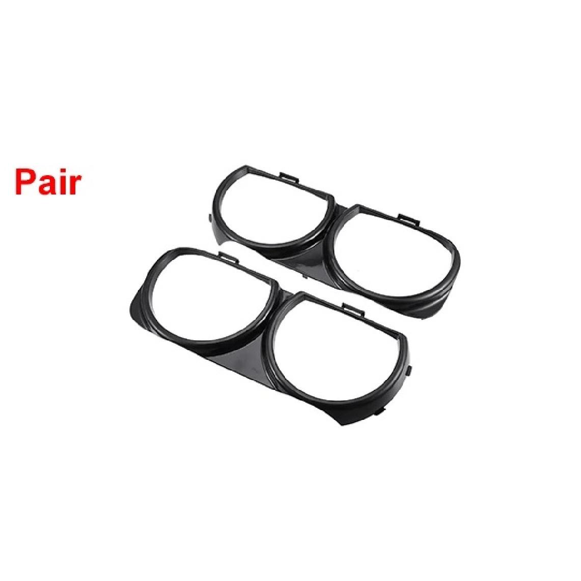 Uxcell 1 Pair Front Headlight Lamp Bezel Trim 68259053AB for Dodge Challenger 2015-2023 чёрный