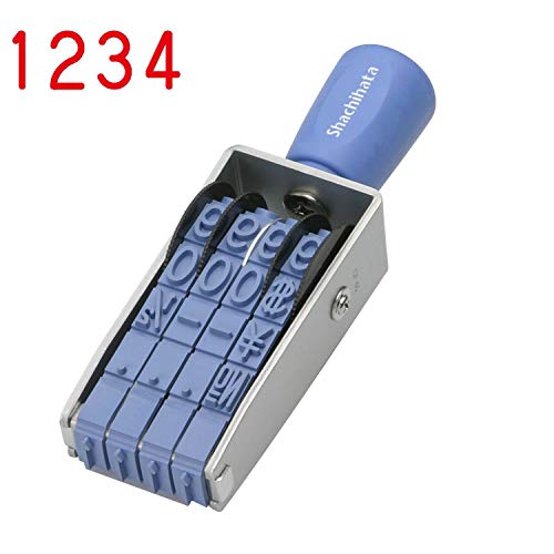 

Shachihata Rotating Rubber Stamp, 4-row Roman numerals, First Issue, Stamp Size: Approx. 64 x 12 mm, Gothic Font