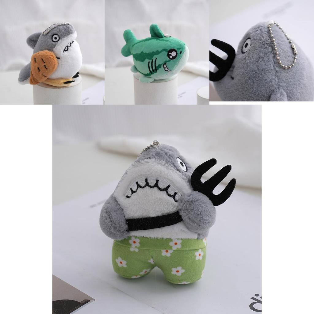 Cute Shark Plush Toy Pendant Keychain Creative Bag Decoration