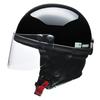 LEAD Motorcycle Helmet Half HARVE Black Free Size HS-2 -