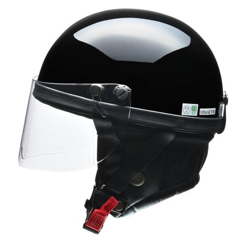 LEAD Motorcycle Helmet Half HARVE Black Free Size HS-2 -