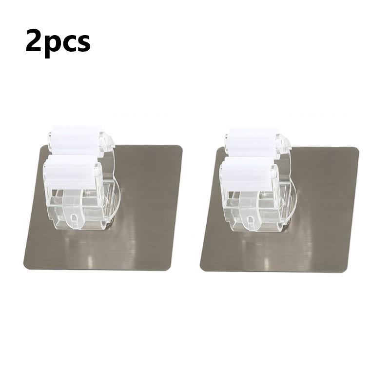 

2/4pcs Wall Mounted Mop Organizer Holder Rack Brush Broom Hanger Hooks Housekeeper on Wall for bathroom Kitchen Storage Hook