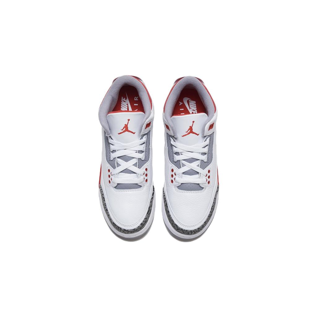 Air Jordan 3 Retro GS Fire Red 2022 Kids Sneakers White Cement-Grey Black DM0967-160