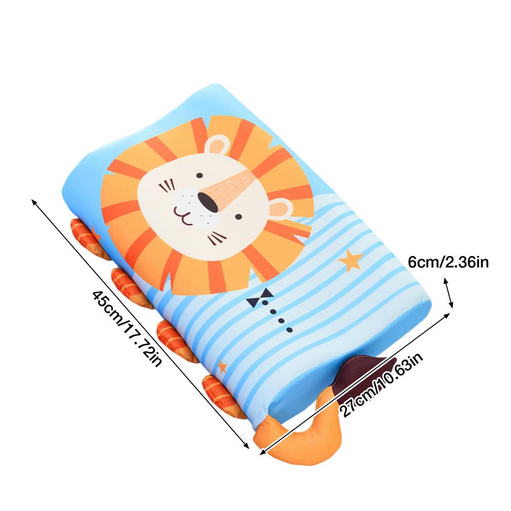 Toddler Bed Pillow Toddler Crib Pillow Breathable Ergonomic Cushion with Animal Pattern for Bedroom Travel Kindergarten Sofa