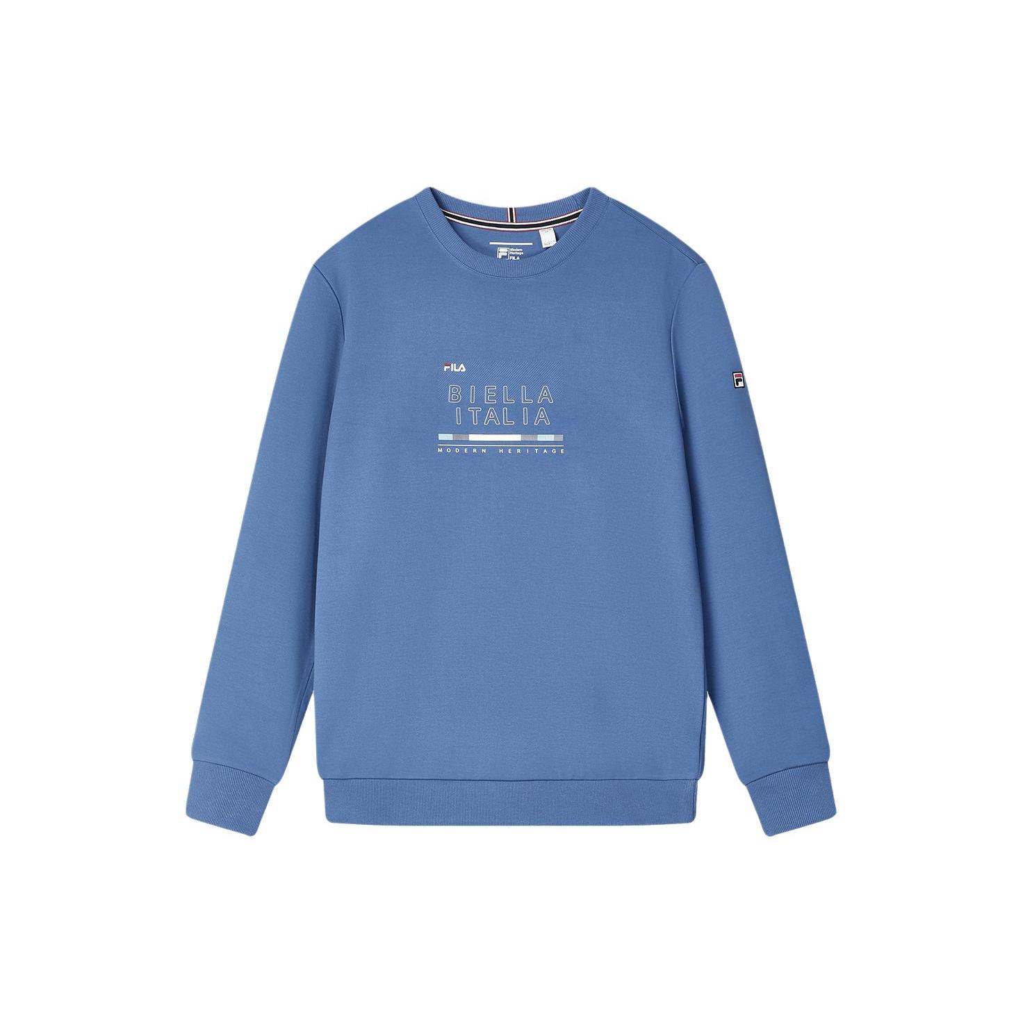 

New FILA Sweatshirt Men s Serene Lake Blue F11M411211F-DB M
