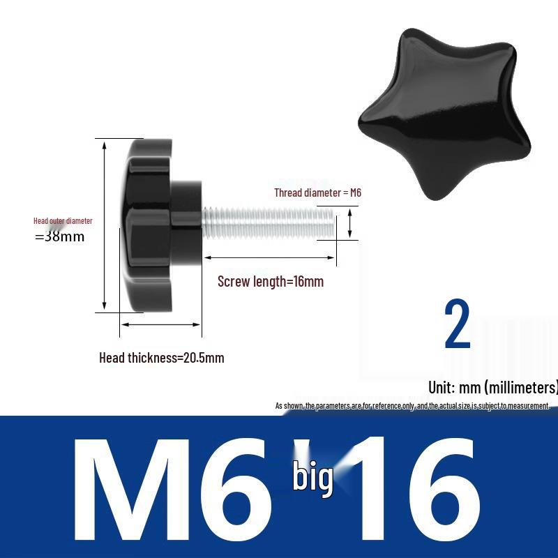 Švestkový květ Hvězdicovitá bakelitová šroubovací rukojeť (M6/M8/M10)