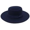 Popular Top Hat Versatile Bow Dome Convex Top Big Brim Fashion Casual Woolen Felt Hat Top Hat Hat
