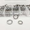 304 Stainless Steel Spring Washers Set, M2-M10, Elastic Spring Gaskets, 410pcs Boxed