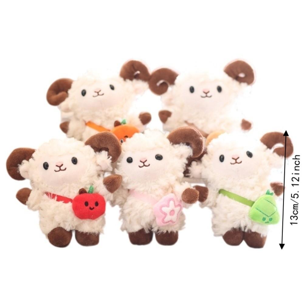 Sheep Mini Sheep Plush Keychain Cartoon Soft Lamb Doll Ornament Sheep Plush Pendant Decoration