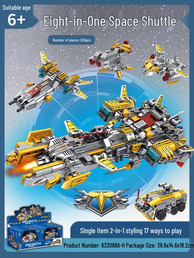 8-in-1 Transforming Robot Building Blocks Educational Toy for Kids (Model 633088)