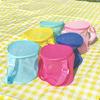 Reusable Kids Beach Play Shoulder Bag Zippered Mesh Storage Bag with Adjustable Strap For Seashells Hunting Sand Game