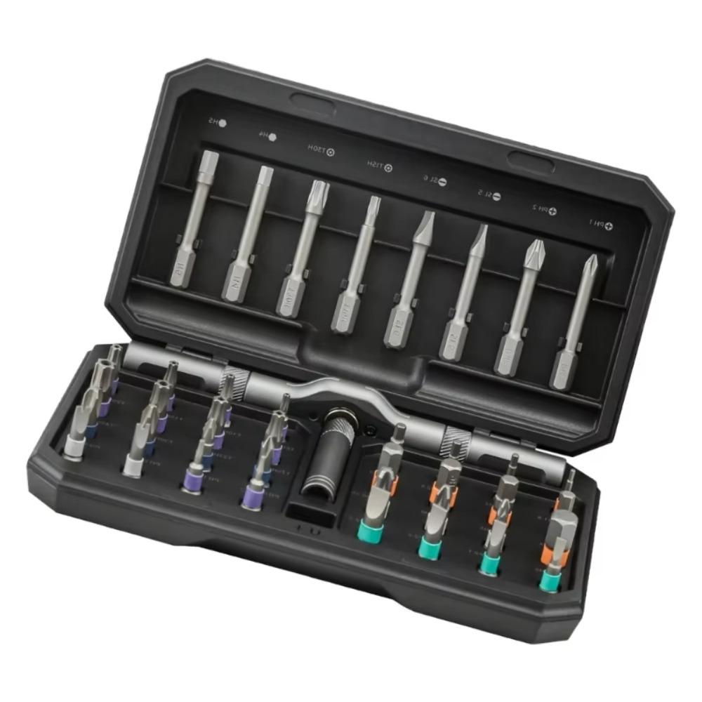 DIY Magnetic Screw Drivers Bits 42 in 1 Ratchet Wrench Set Ratchet Screwdriver Set  Combination