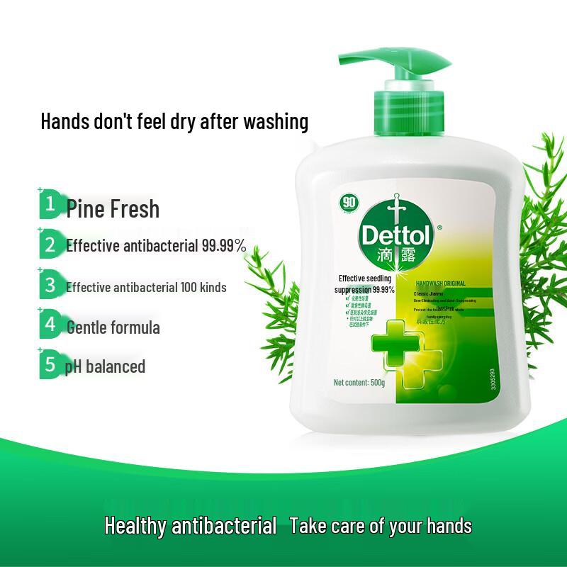 

Dettol Antiseptic Hand Wash, Classic Pine (2x 500g)