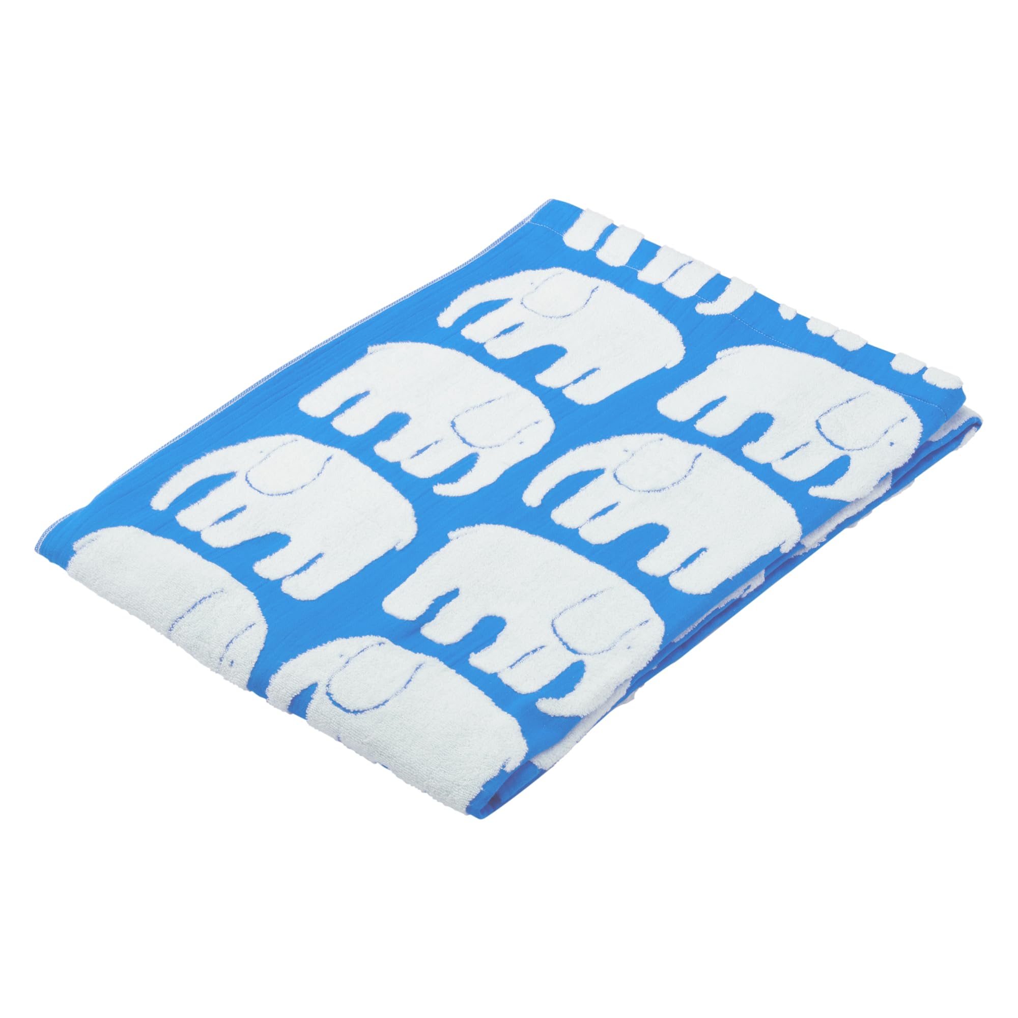 

Nishikawa Gauze Pile Finlayson FR04802002 Blanket, Single, Washable, 100% Cotton, Elefanti, Soft, Navy,