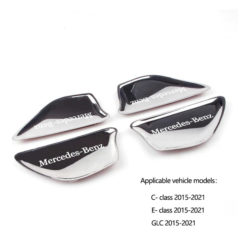 GLC GLB 4Pcs Car Door Interior Handle Stickers Anti-Scratch Protection Cover For Mercedes Benz AMG C Class W205 W206 GLC GLB EQ
