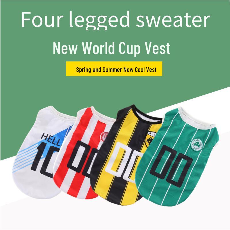 

Dog World Cup Soccer Vest for Spring/Summer - Teddy, Retriever & Samoyed Clothes S