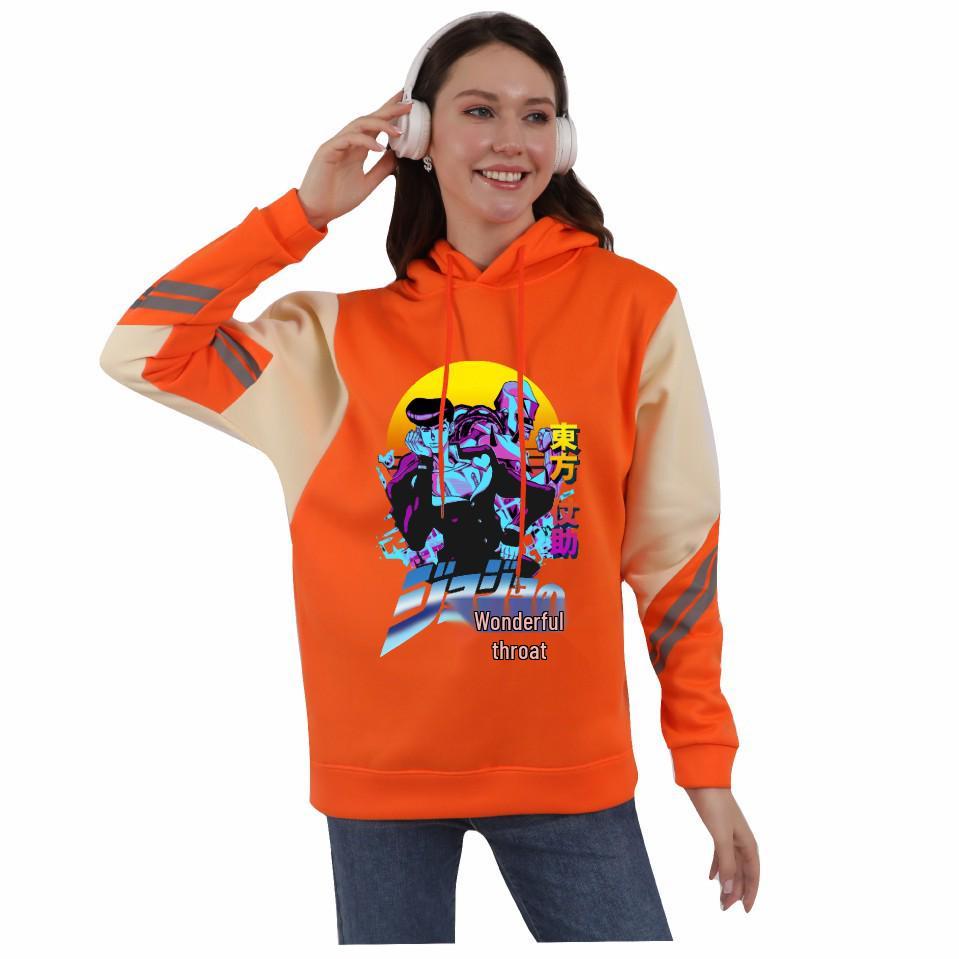 JoJo's Bizarre Adventure Color Block Plush Anime Hoodie