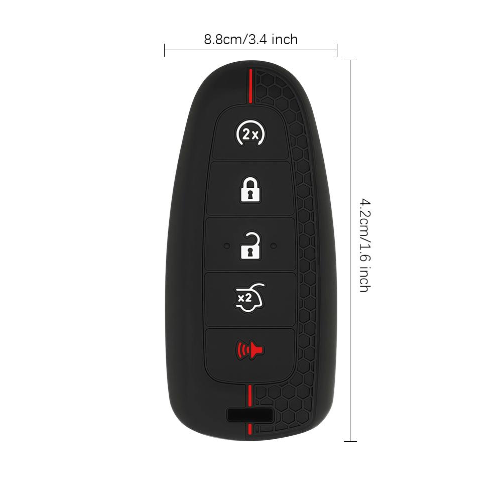 5 Buttons Silicone Remote Car Key Case Cover Fob For Ford Explorer Edge Escape Flex Taurus 2011 2012 2013 2014 Smart Key