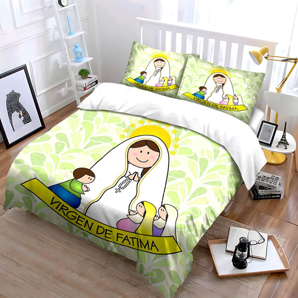 Whimsical Rainbow Forest Scene Bedding Duvet Cover Set Duvet Cover Pillowcases (1*Duvet Cover 2*Pillowcases, without duvet insert)