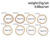 Heart Pendant Bead Stacking Bracelet Set Fashion Jewelry Minimalist Accessories Multi Layer Adjustable Bracelets for Women Girls Trend Charm Gift