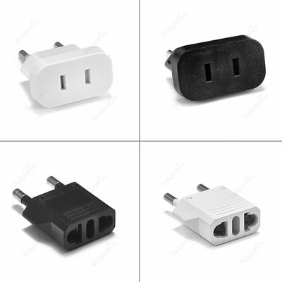 1pcs EU Plug Power Adapter Converter 4.0/4.8mm Travel Charger Power Socket Adapter USA To European AC Electrical Socket Charging