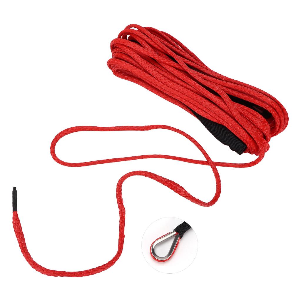 15M Synthetic Rope 7700LBS Winch Cable Nylon Replacement for Smittybilt SUV Truck ATV UTV