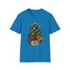 Unisex Softstyle T-Shirt Caramel Puppy Retro Tree Ribbon Tug Funny Christmas
