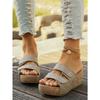 Plus Size New Women's Wedge Fish Mouth Platform Rivet Sandals Women