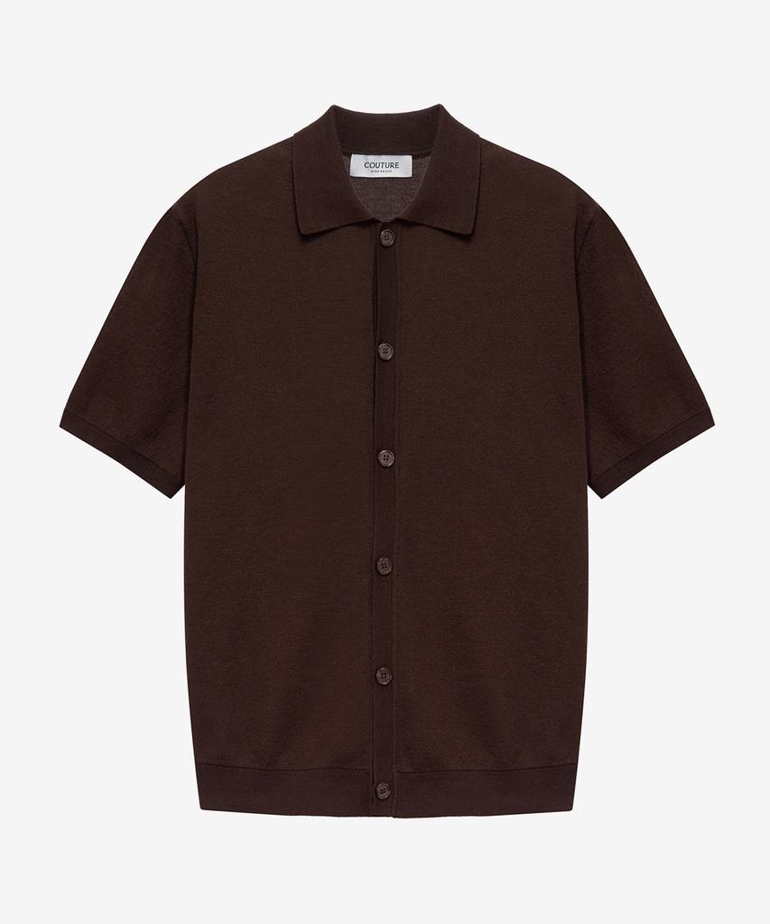 Mindbridge [Couture] Linen Blend Semi-Overfit Collared Short Sleeve Cardigan - 2 Colors