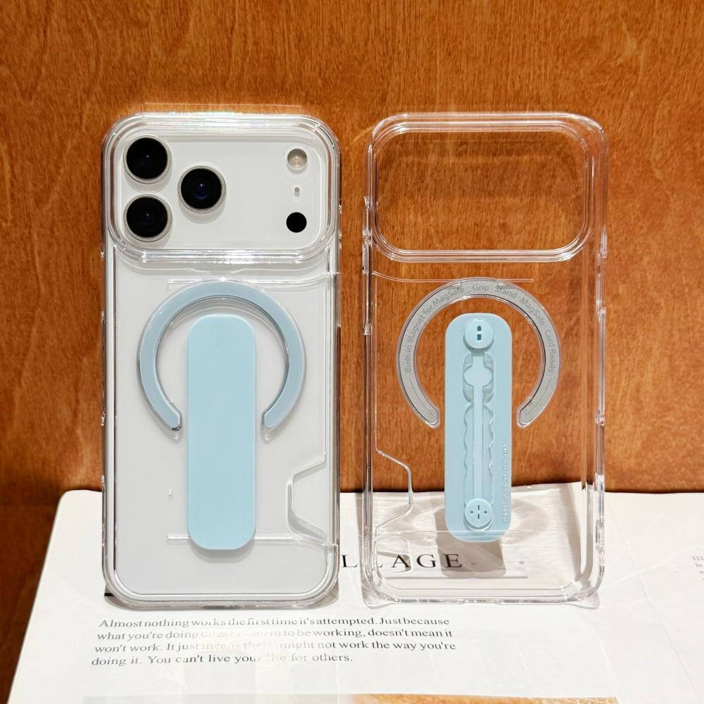 

New Card Holder Clear For Magsafe Magnetic Phone Case For iPhone 17 16 15 14 13 Pro Max Bracket Bumper NonSlip Shockproof Cover iPhone 13