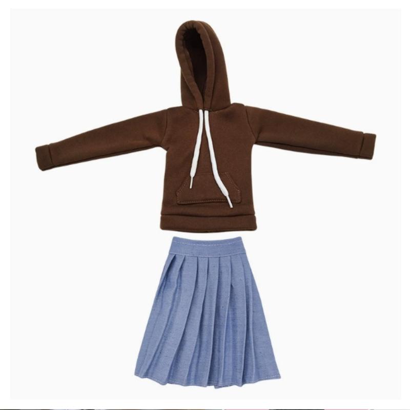 Roupas e Acessórios para Bonecas de 60cm Conjunto de Moletom e Saia Plissada para Bonecas BJD 1/3 Brinquedos de Vestir para Meninas Acessórios para Casa de Bonecas