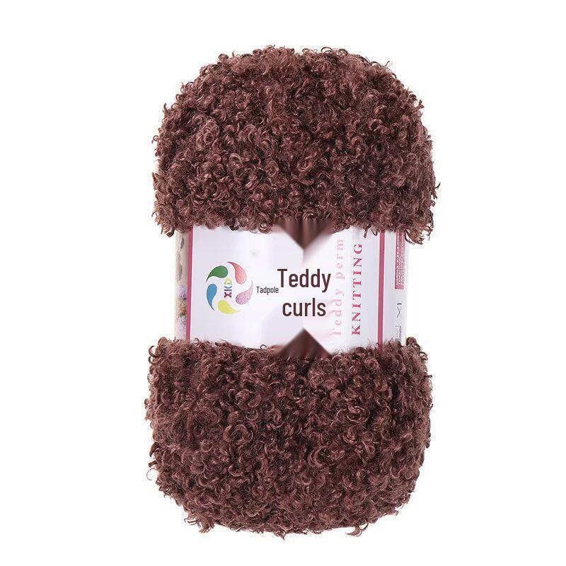 Włóczka Teddy Wool Pętelkowa: Ręcznie robiona włóczka DIY do szydełkowania i robienia na drutach na szaliki i lalki