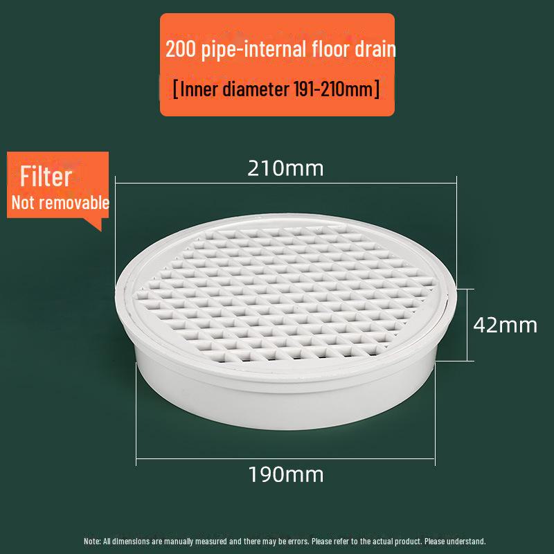 

ПВХ слив для пола: Фильтр для труб балкона и крыши 75 мм, крышка канализации 110 мм, круглая конструкция с защитой от засоров.