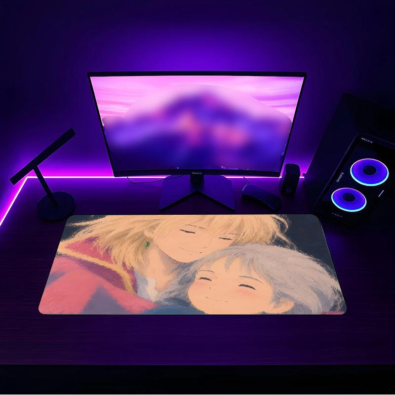 Howl's Moving Castle (37) Mouse pad with a non slip rubber base suitable for home offices and an ideal gift for gamers